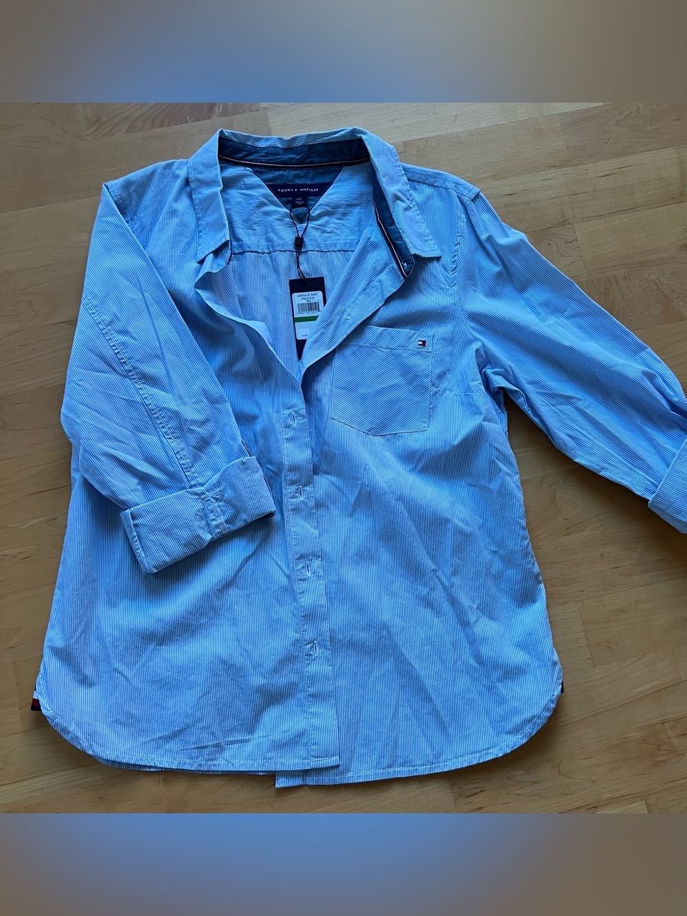 Tommy Hilfiger Women’s Light Blue Cotton Shirt